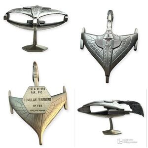 Star Trek Pewter Romulan Warbird Model Silver